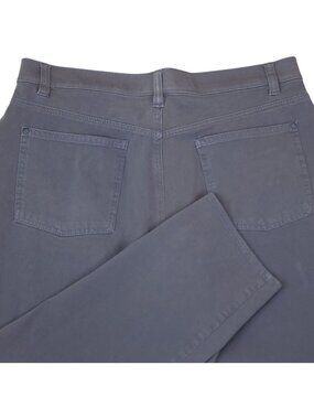 Haggar Active Series City Flex Slim-Straight Pants 36x29 Gray Cotton Blend